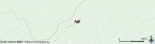 徳島県美馬市穴吹町古宮大平周辺の地図