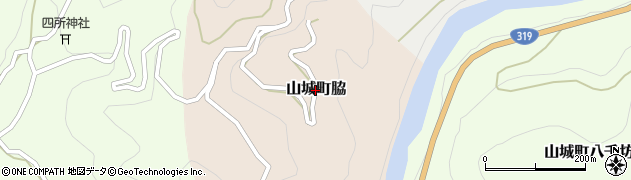 徳島県三好市山城町脇周辺の地図