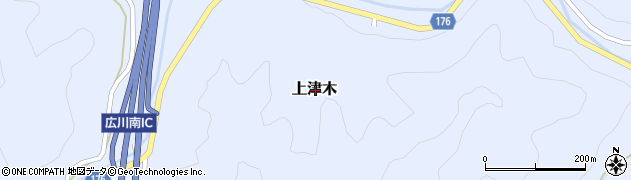 和歌山県有田郡広川町上津木周辺の地図