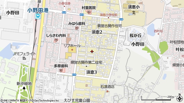 〒756-0857 山口県山陽小野田市古開作団地の地図