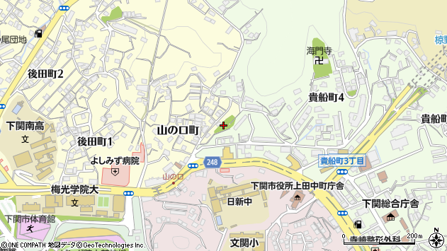 〒751-0824 山口県下関市山の口町の地図