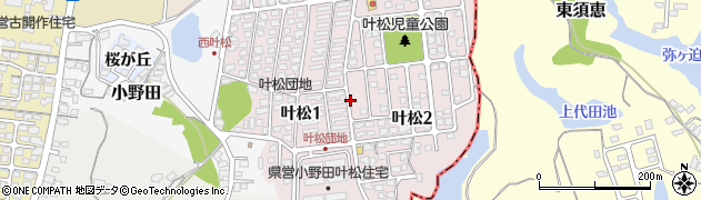 山口県山陽小野田市叶松周辺の地図