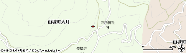 徳島県三好市山城町大月周辺の地図