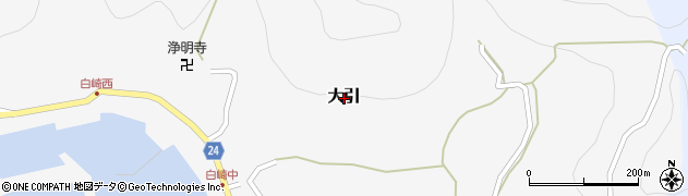 和歌山県由良町（日高郡）大引周辺の地図