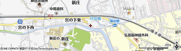 山口県柳井市新庄（宮の下東）周辺の地図