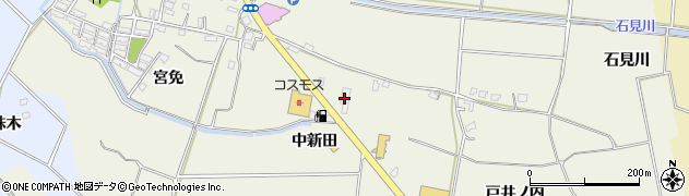 徳島県小松島市大林町（中新田）周辺の地図