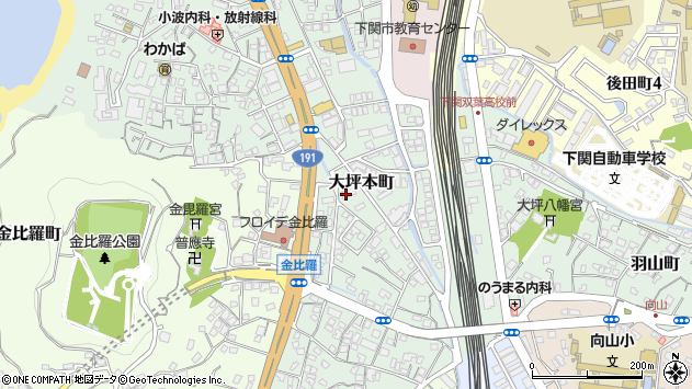 〒750-0051 山口県下関市大坪本町の地図