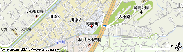 山口県宇部市琴崎町周辺の地図