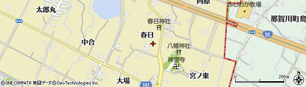 徳島県小松島市坂野町（春日）周辺の地図