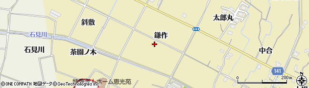 徳島県小松島市坂野町（鎌作）周辺の地図