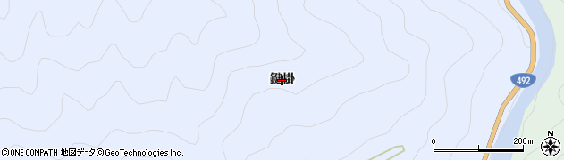 徳島県美馬市穴吹町口山（鍵掛）周辺の地図