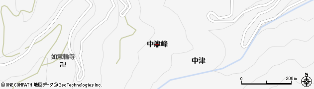 徳島県徳島市多家良町（中津峰）周辺の地図