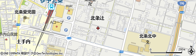 愛媛県松山市北条辻458周辺の地図