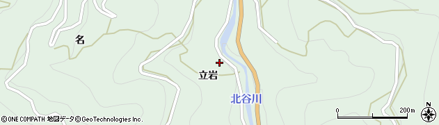 徳島県神山町（名西郡）上分（立岩）周辺の地図