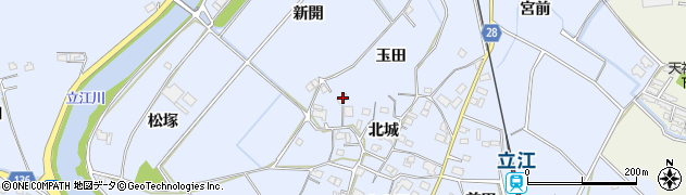 徳島県小松島市立江町（玉田）周辺の地図
