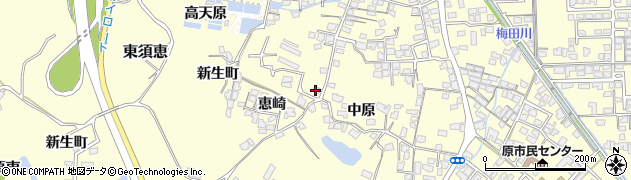 山口県宇部市東須恵（恵崎）周辺の地図