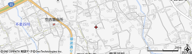 愛媛県四国中央市中曽根町周辺の地図