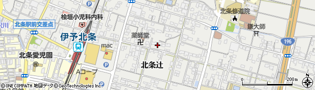 愛媛県松山市北条辻336周辺の地図