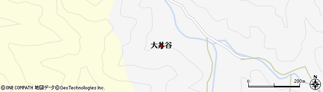 三重県熊野市五郷町大井谷周辺の地図