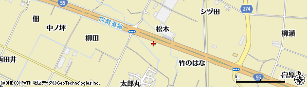 徳島県小松島市坂野町（松木）周辺の地図
