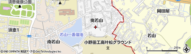 山口県山陽小野田市奥若山周辺の地図