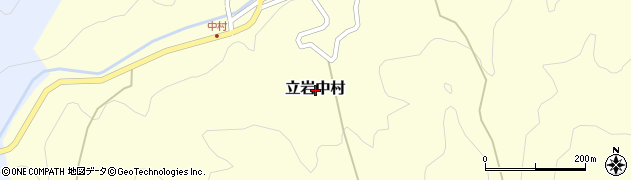 愛媛県松山市立岩中村周辺の地図