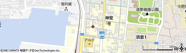 山口県山陽小野田市港町周辺の地図