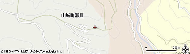 徳島県三好市山城町瀬貝37周辺の地図