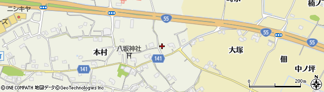 徳島県小松島市大林町（北浦）周辺の地図