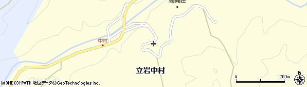 愛媛県松山市立岩中村216周辺の地図