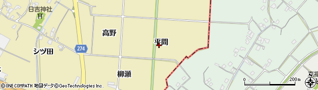 徳島県小松島市坂野町（平間）周辺の地図