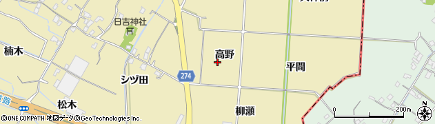 徳島県小松島市坂野町（高野）周辺の地図