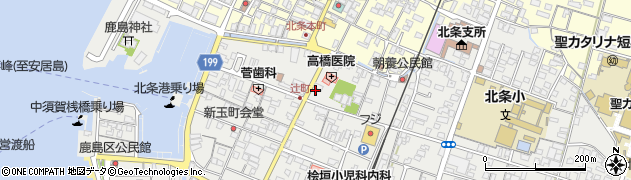 愛媛県松山市北条辻1374周辺の地図