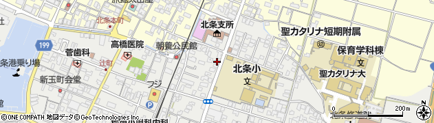 愛媛県松山市北条辻76周辺の地図