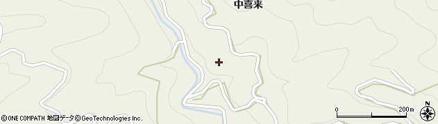 徳島県神山町（名西郡）下分（中喜来）周辺の地図
