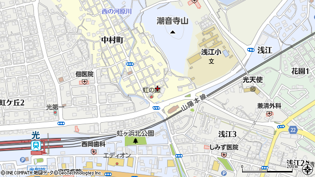 〒743-0048 山口県光市中村町の地図