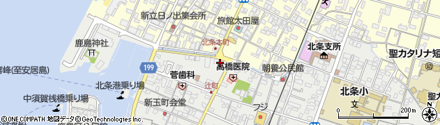 愛媛県松山市北条辻1385周辺の地図