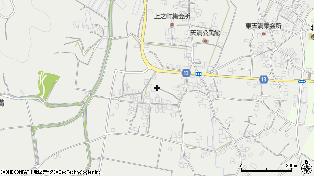 〒799-0723 愛媛県四国中央市土居町天満の地図
