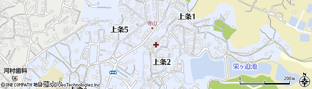 山口県宇部市上条周辺の地図