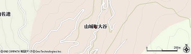 徳島県三好市山城町大谷周辺の地図