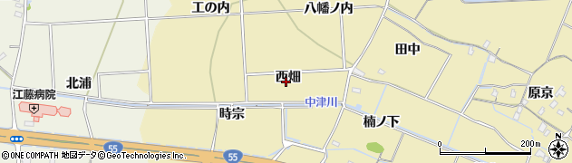 徳島県小松島市坂野町（西畑）周辺の地図