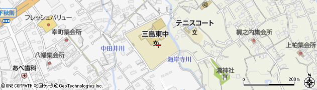 四国中央市立三島東中学校周辺の地図