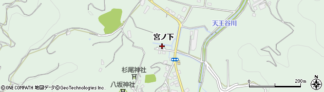 徳島県小松島市田野町（宮ノ下）周辺の地図