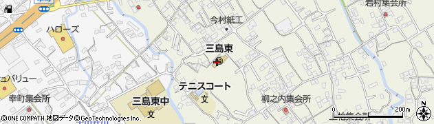 四国中央市役所　三島施設三島東幼稚園周辺の地図