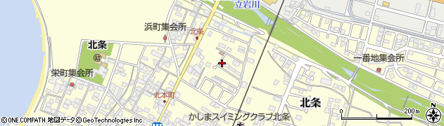 愛媛県松山市北条周辺の地図