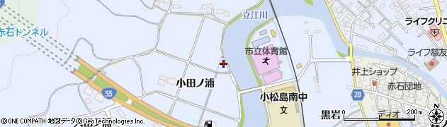 徳島県小松島市立江町小田ノ浦周辺の地図