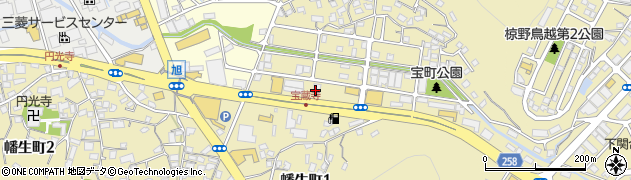 西中国信用金庫宝町支店周辺の地図