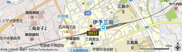三島駅前周辺の地図