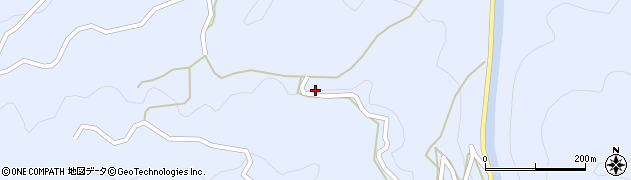 徳島県佐那河内村（名東郡）下（墓ノ久保）周辺の地図