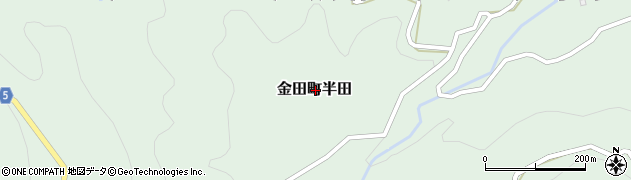 愛媛県四国中央市金田町半田周辺の地図